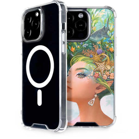 Mermaid with Sea Stars in Her Hair by Ivy Dolamore iPhone Cases